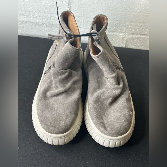 Sofft Gray Leather Ankle Boots Size 6 - Picture 3 of 6